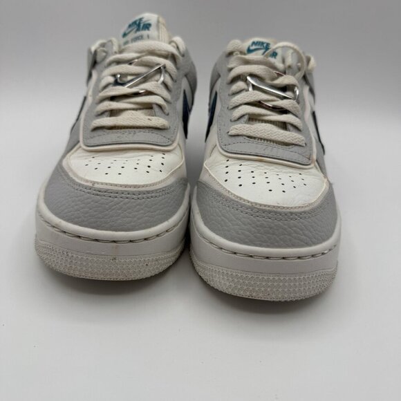 Nike Air Force 1 Shadow Low Womens Size 7 White Spruce Green Gray DR7856-100 - Picture 4 of 14